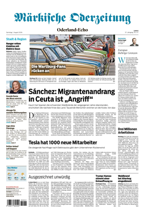 Cover of Markische Oderzeitung Oderland-Echo