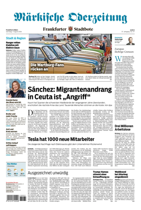 Cover of Markische Oderzeitung Frankfurt (Oder)