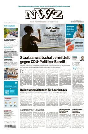 Cover of NWZ – Neue Wurttembergische Zeitung