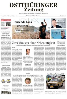 Cover of Ostthuringer Zeitung (Gera)