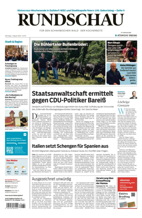 Cover of Rundschau fur den Schwabischen Wald – Der Kocherbote