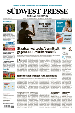 Cover of SUDWEST PRESSE - Neckar-Chronik