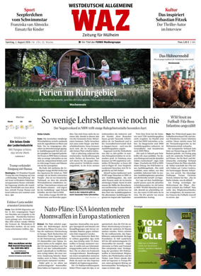 Cover of Westdeutsche Allgemeine Zeitung (Mulheim an der Ruhr)