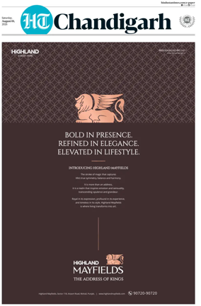 Cover of Hindustan Times (Chandigarh) - Live