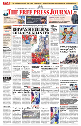 Cover of The Free Press Journal