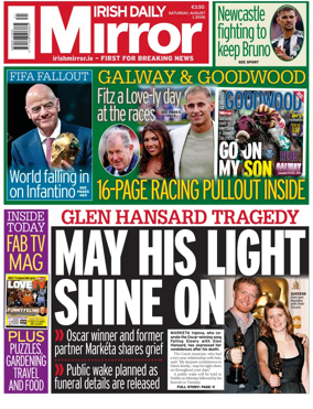 Cover of Irish Daily Mirror