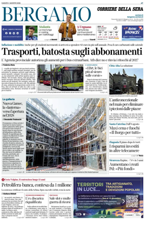 Cover of Corriere della Sera (Bergamo)