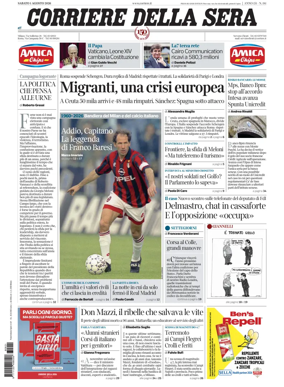 Cover of Corriere della Sera
