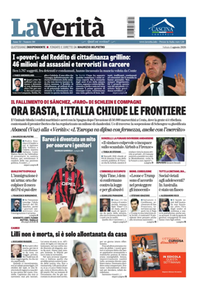 Cover of La Verita (Italia)