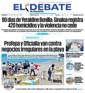 Cover of El Debate de Mazatlan