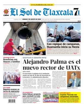 Cover of El Sol de Tlaxcala