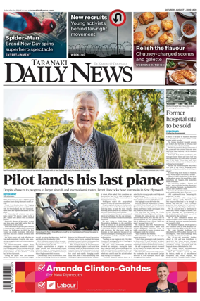 Cover of Taranaki Daily News