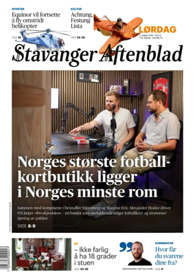 Cover of Stavanger Aftenblad