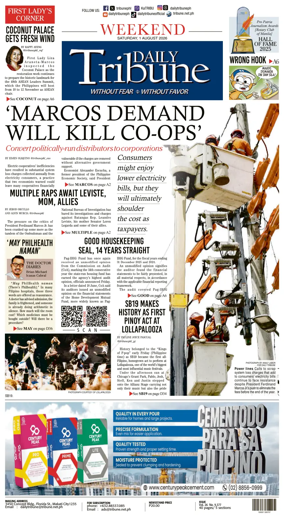Cover of Daily Tribune (Philippines)
