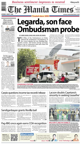 Cover of The Manila Times