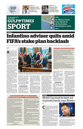 Cover of Gulf Times Sport
