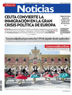Cover of Diario de Noticias (Spain)