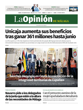 Cover of La Opinion de Malaga