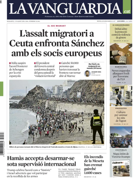 Cover of La Vanguardia (Catalonia - 1st edition)