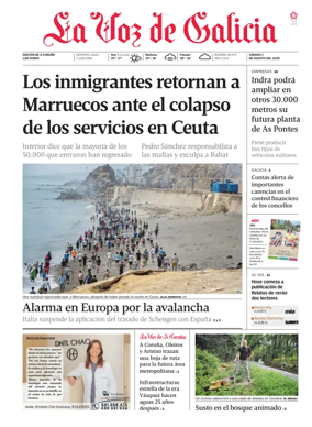 Cover of La Voz de Galicia (A Coruna)