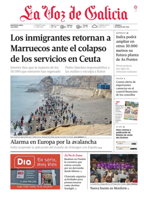 Cover of La Voz de Galicia (Monforte)