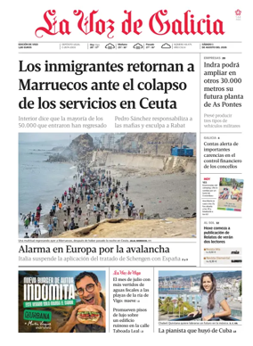 Cover of La Voz de Galicia (Vigo)