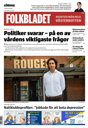 Cover of Folkbladet Vasterbotten
