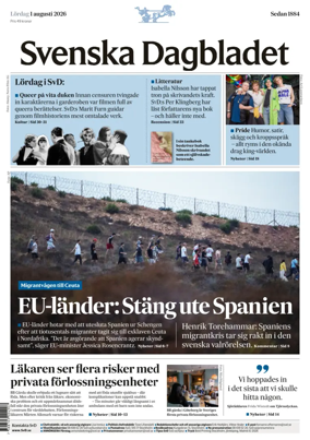 Cover of Svenska Dagbladet