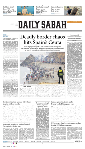 Cover of Daily Sabah (Turkey)