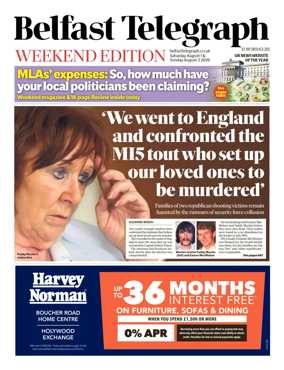 Cover of Belfast Telegraph