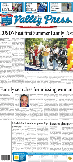 Cover of Antelope Valley Press