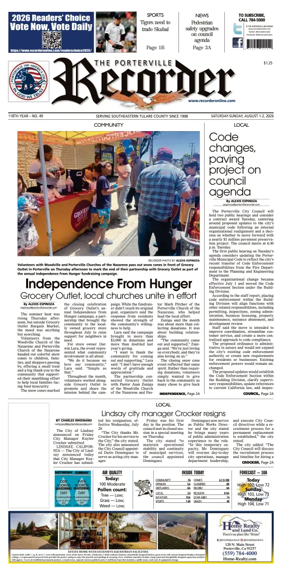 Cover of Porterville Recorder