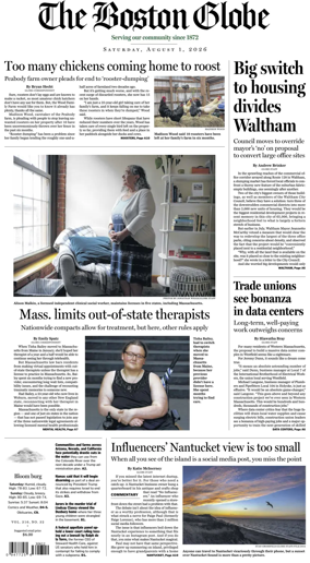 Cover of The Boston Globe