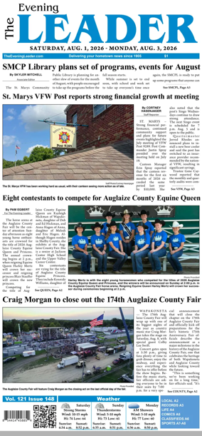 Cover of The Evening Leader