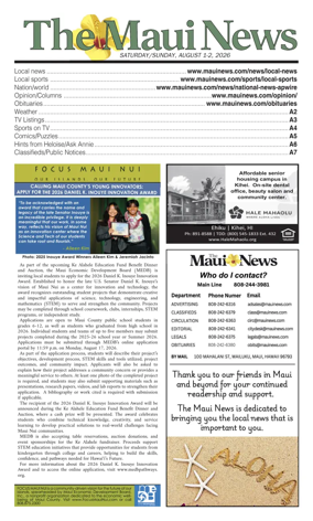 Cover of The Maui News - Weekender