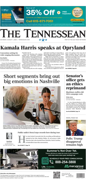 Cover of The Tennessean