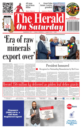 Cover of The Herald (Zimbabwe)