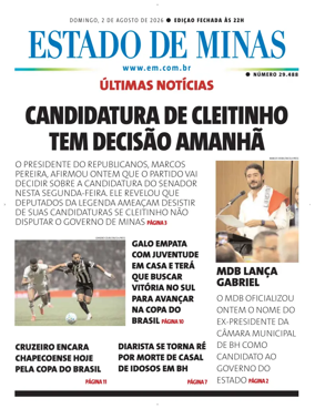 Cover of Estado de Minas (Brazil)