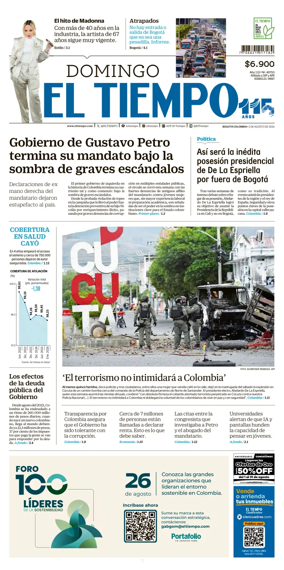 Cover of El Tiempo (Bogota)