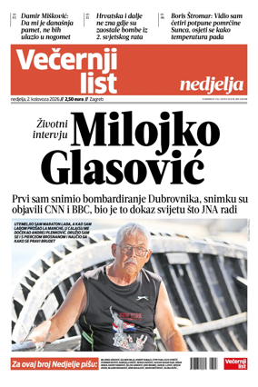 Cover of Vecernji list - Zagreb