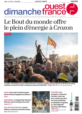 Cover of Dimanche Ouest France (Finistere)
