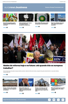 Cover of Euronews Business (Portuguese)