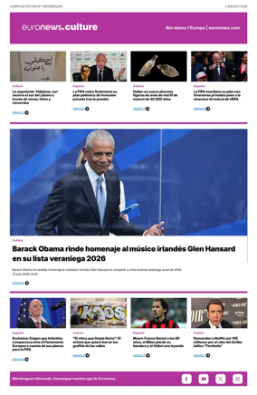 Cover of Euronews Culture and Sport (Spanish) Compiled Edition