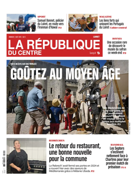 Cover of La Republique du Centre (Orleans - Loiret))