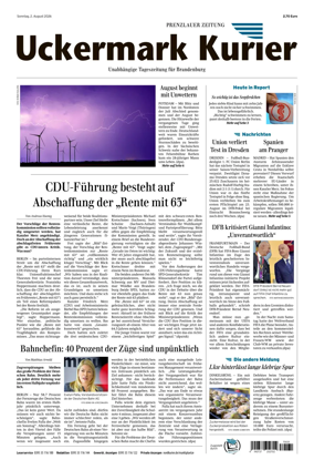 Cover of Prenzlauer Zeitung