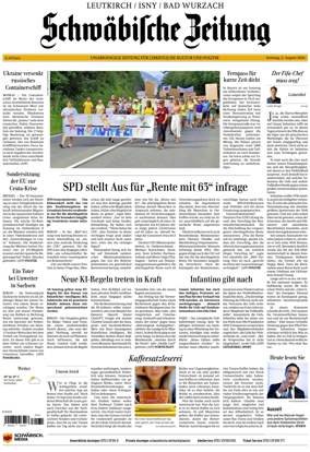 Cover of Schwabische Zeitung (Leutkirch / Isny / Bad Wurzach)