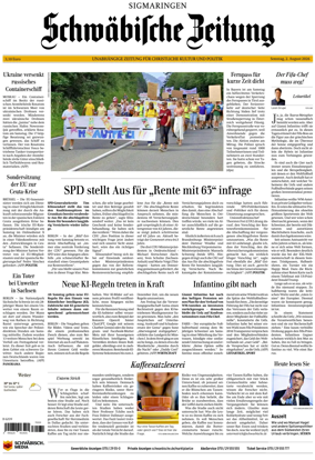 Cover of Schwabische Zeitung (Sigmaringen)