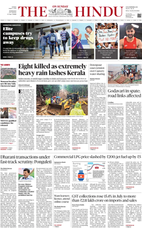 Cover of The Hindu (Hyderabad)