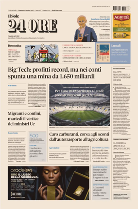 Cover of Il Sole 24 Ore