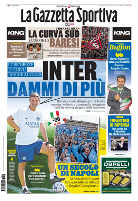 Cover of La Gazzetta dello Sport - Roma